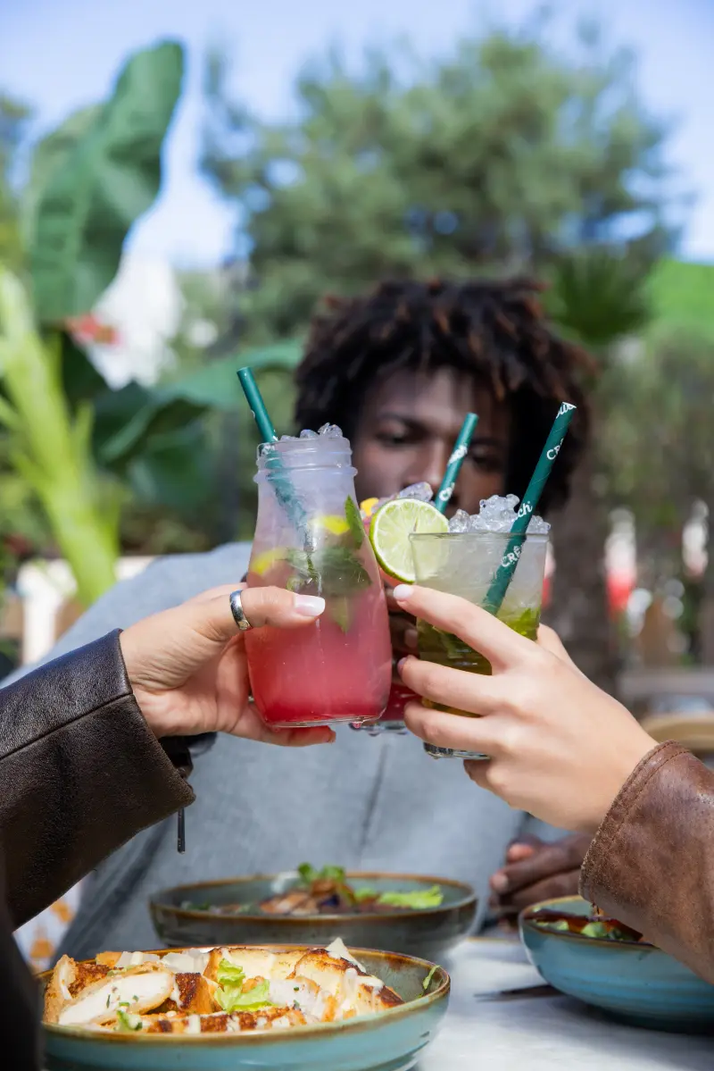 Sélection de cocktails et mocktails colorés Crêpe Touch