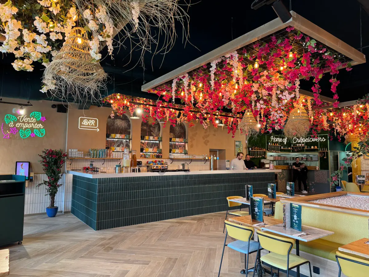 Espace bar et comptoir du restaurant Crêpe Touch